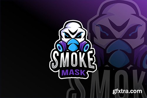 Smoke Mask Esport Logo Template