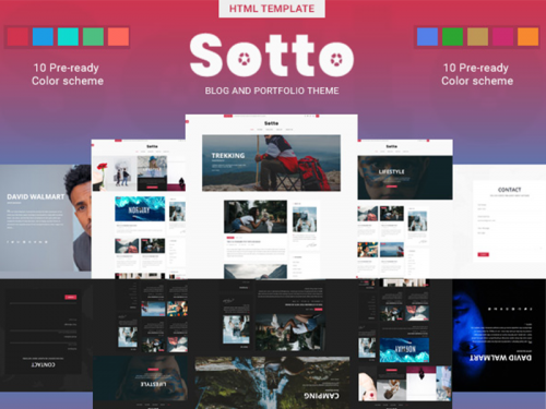 SOTTO - Blog and Portfolio HTML Template