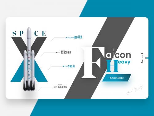 Space X Falcon Rocket Web Design