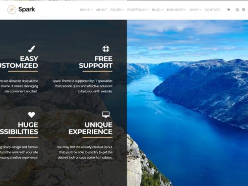 Spark WordPress Theme - Overlay Section