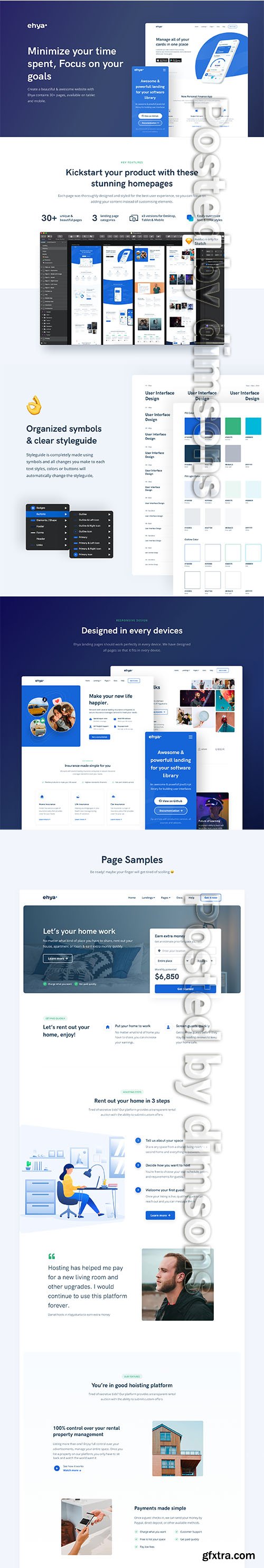 Ehya: Landing Page Design Template