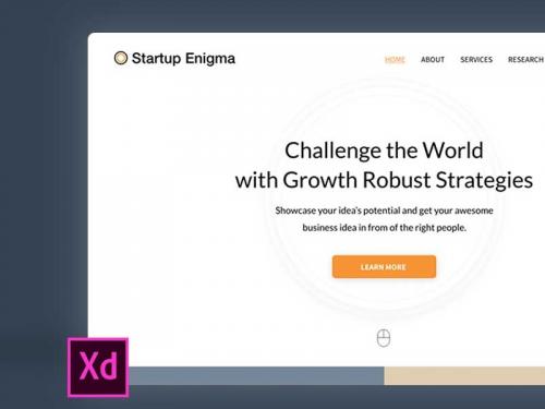 Startup Enigma an Adobe XD theme for Startup and Digital Agency.