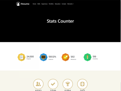 Stats Counter - Resume WordPress Theme