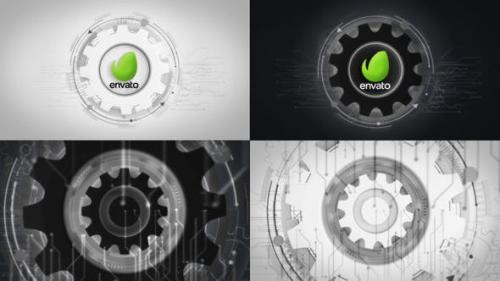 Videohive - Futuristic Gears Logo Reveals - 25638816