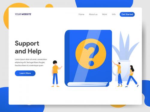 Support and Help Illustration