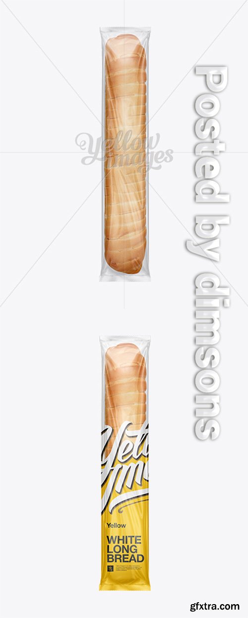 Long Thin Loaf of Wheat Bread Package Mockup 11566