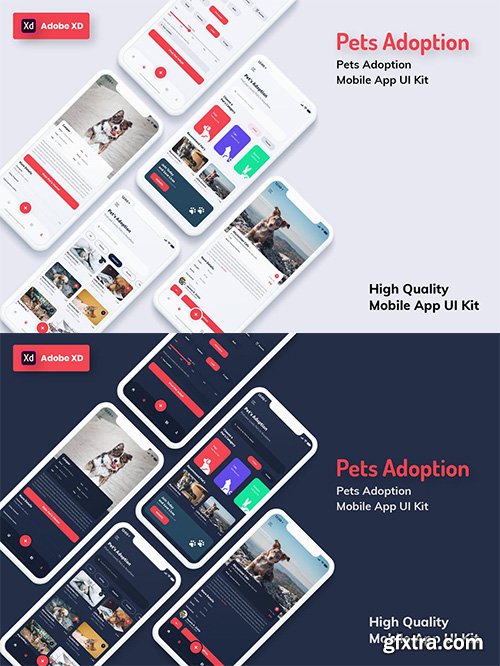 Pets Adoption Mobile App (XD)