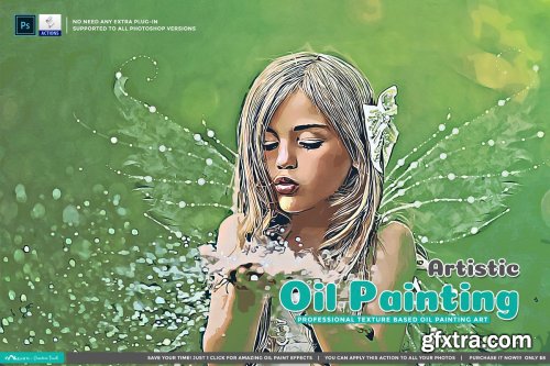 CreativeMarket - Artistic Oil Painting - PS Action 4445363