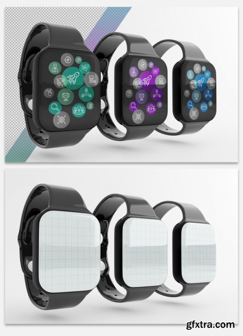 Mockup of 3 Smartwatches 314521808