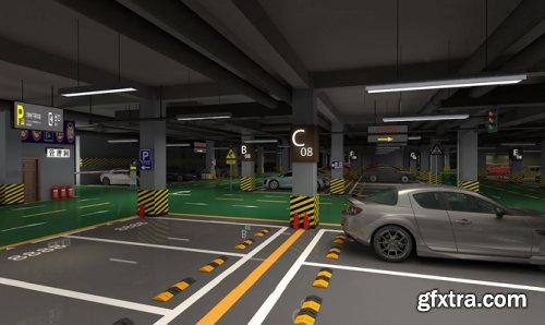 Underground Parking lot 3d model