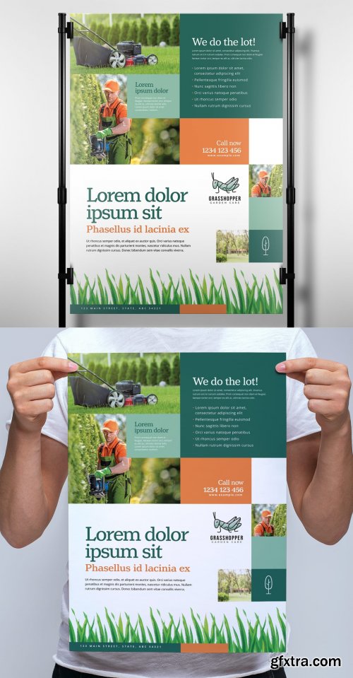 Landscaping Gardener Poster Banner Layout 315968582