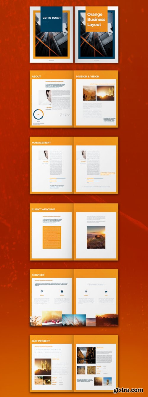 Orange Brochure Layout 317113397