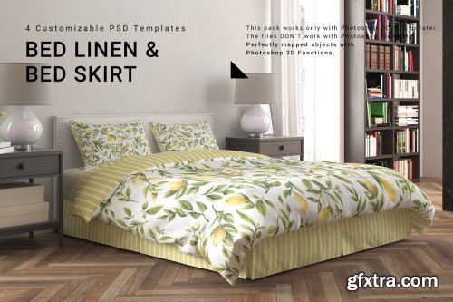 CreativeMarket - Bed Linen with Tailored Bed Skirt 3950962