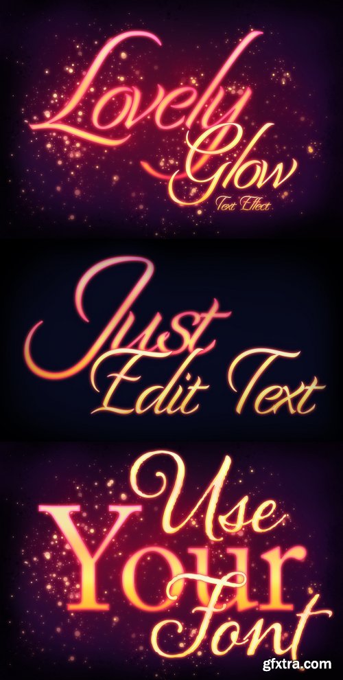 Lovely Golden Glow Text Style Mockup 317535979