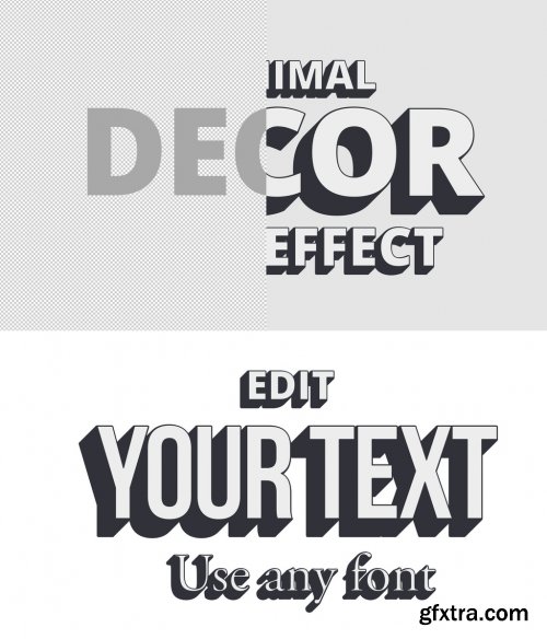 Minimal Decor Shadow Text Effect Mockup 317757193
