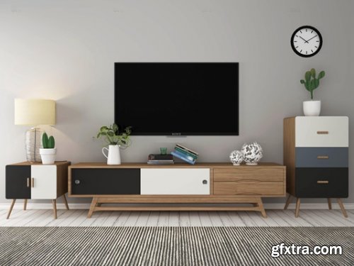 TV cabinet display / Decorative set Plants