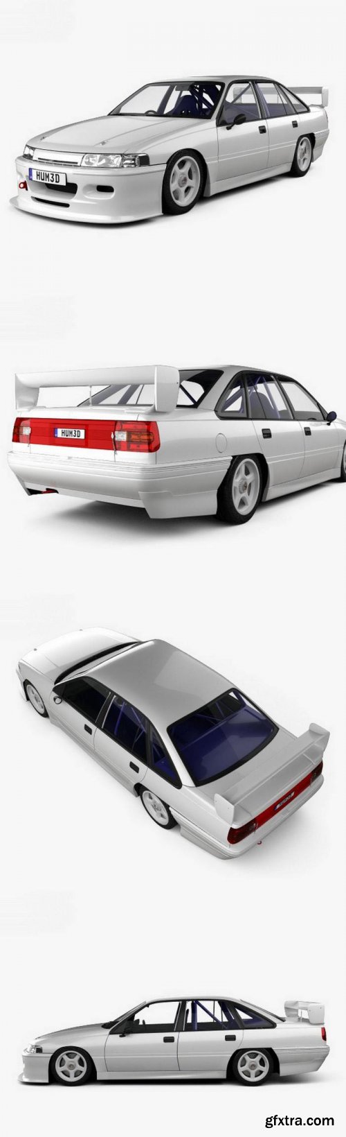 Holden Commodore Touring Car with HQ interior 1993 3D Model