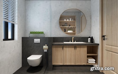 Modern bathroom bathroom cabinet combination