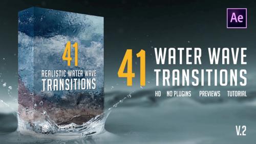 MotionElements - Realistic Water Wave Transitions Pack - 12415854