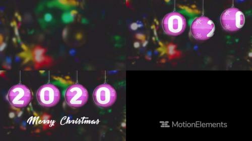 MotionElements - Christmas Balls Logo - 14093544