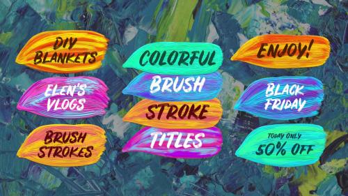 MotionElements - Colorful Brush Stroke Titles - 13825224