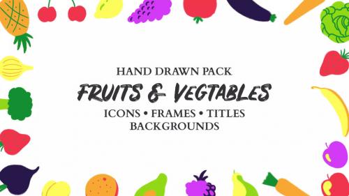 MotionElements - Fruits and Vegetables. Hand Drawn Pack - 13684241