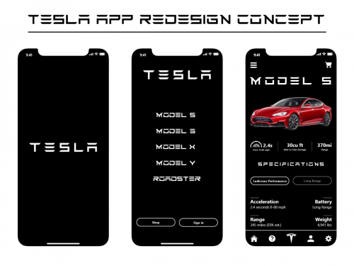 Tesla App Redesign Concept
