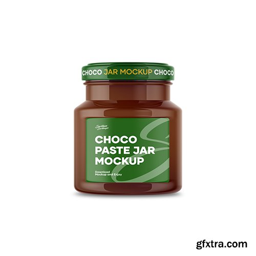 Choco Paste Jar PSD Mockup