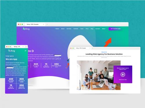 ToAng - Creative Landing Page HTML Template