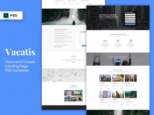 Tour & Travels Landing Page PSD Template