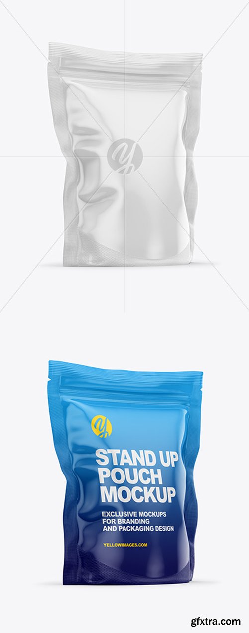Glossy Stand Up Pouch Bag Mockup 54750