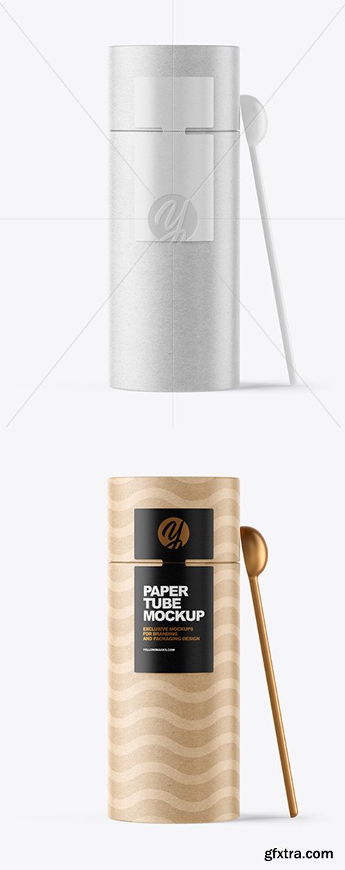 Kraft Paper Tube with Spoon Mockup 54933