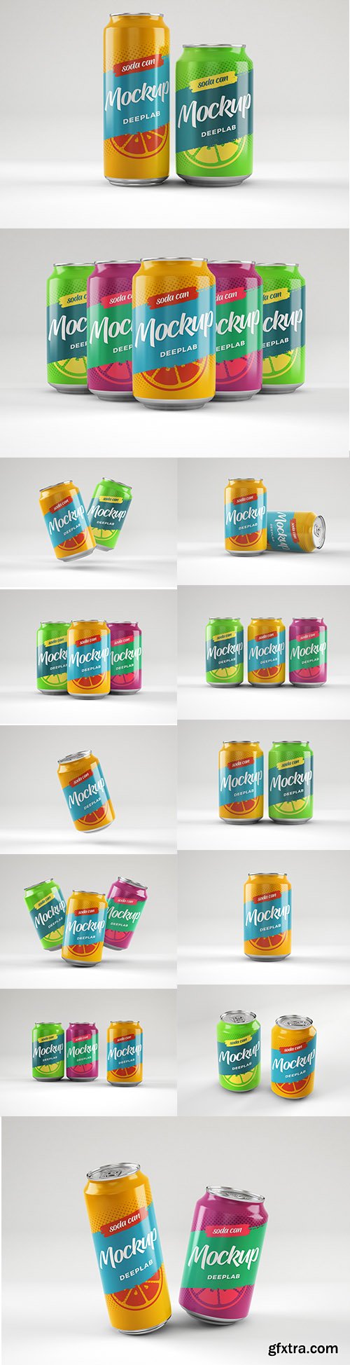 Soda Can PSD Mockup Super Bundle