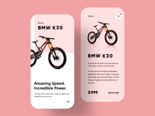 UI Design - Bicycle App UI (Concept)