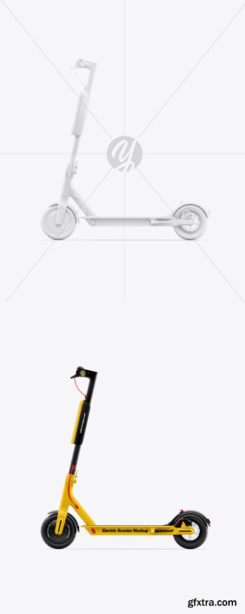 Electric Scooter Sideview Mockup 52583