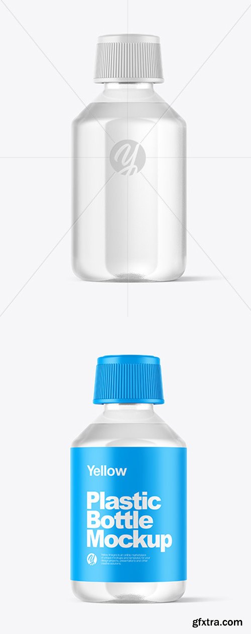 Clear Plastic Bottle Mockup 52910