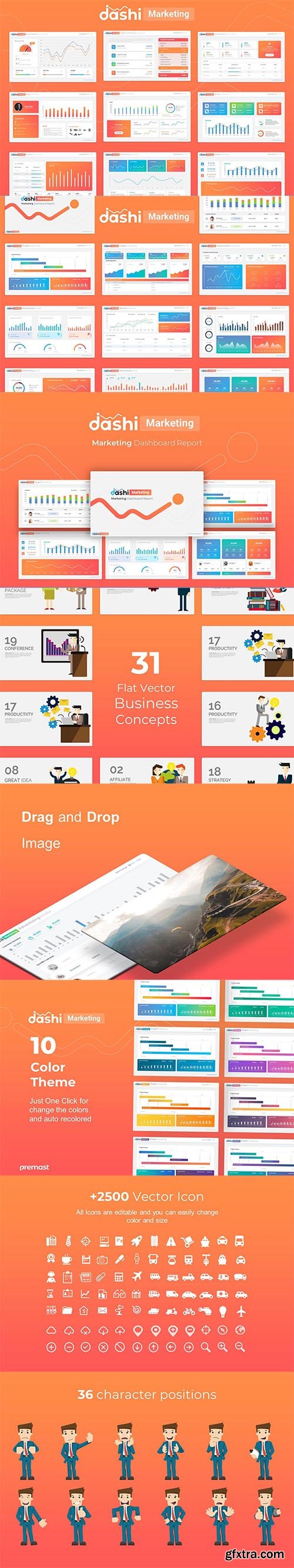 Dashi Marketing – Dashboard Report PowerPoint Temp