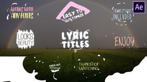Videohive - Cartoon Lyric Titles | After Effects - 24535576