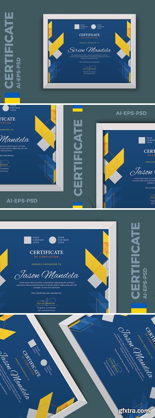 Blue Certificate / Diploma Template Pro