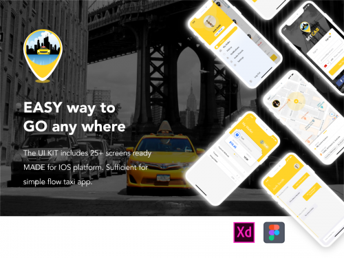 MyCab - Taxi app UI KIT for Mobile app
