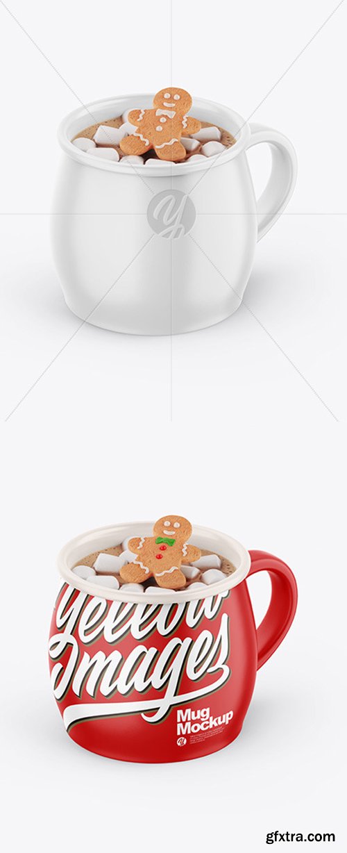 Mug with Hot Chocolate Mockup 53052
