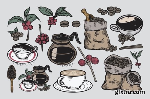 Coffee Drawing Set