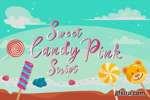 Sweet Candy Pink Beautiful Script