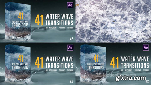 MotionElements Realistic Water Wave Transitions Pack 12415854