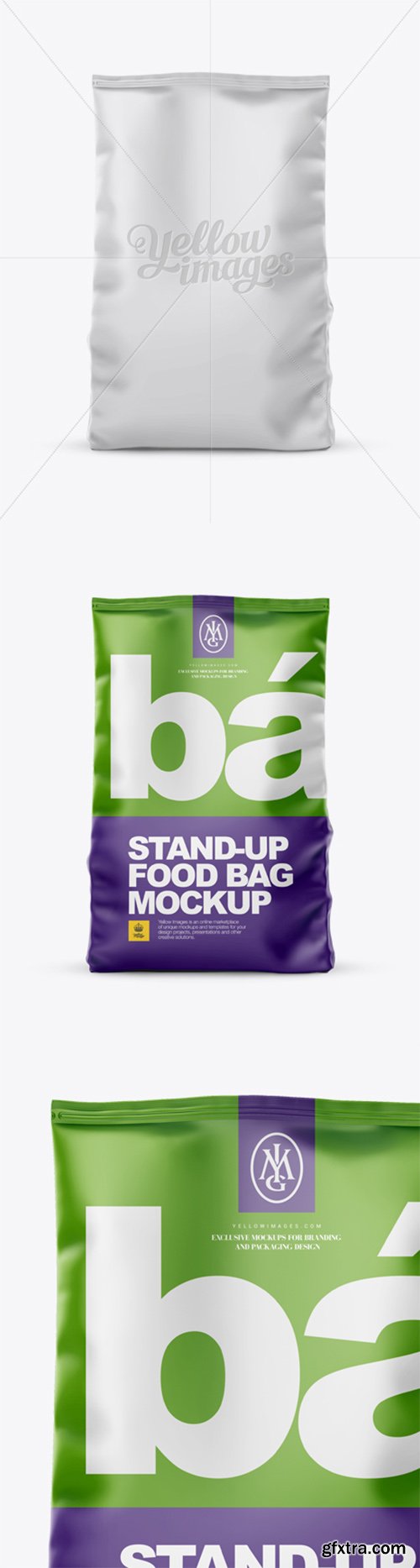 Matte Stand-up Bag Mockup - Front View 14463