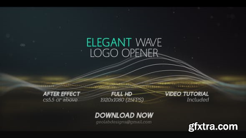 Videohive Elegant Wave Logo Opener l Particles Lines Logo Opener 25444371