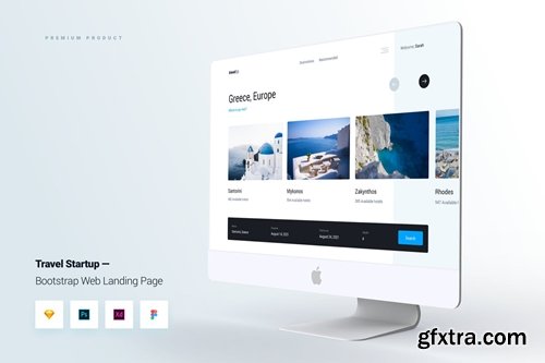 Travel Startup Bootstrap Web Landing Page UI Kit