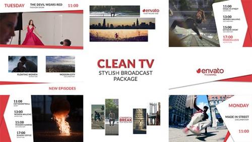 Videohive - Clean TV - Stylish Broadcast Pack - 17781519