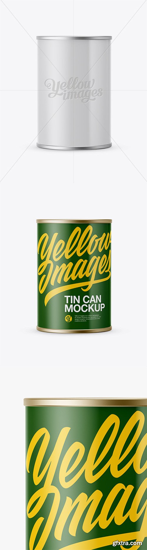 Tin Can With Paper Label Mockup 19036