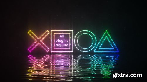 MotionArray Water & Neon Logo 428019